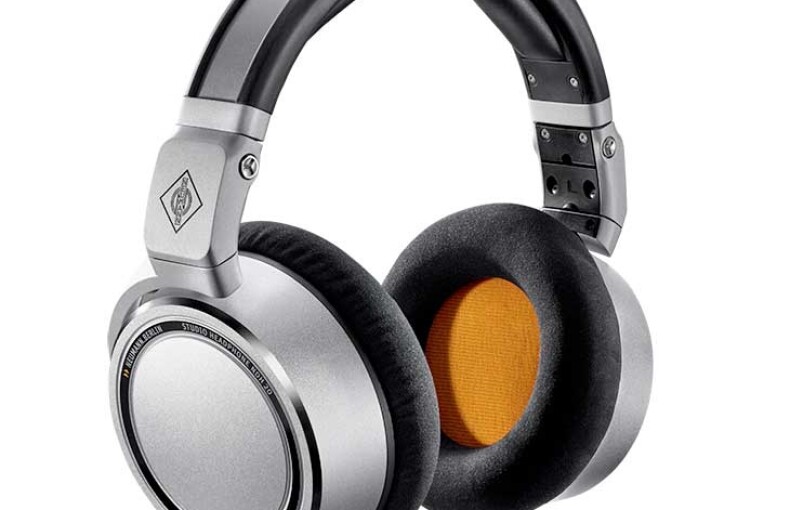 Neumann NDH-20 Closed-Back Studio Headphones - Silver with Black and Orange Trim