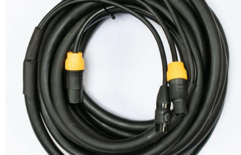 Accu-Cable 25ft IP65 5-Pin DMX + Locking Power Cable