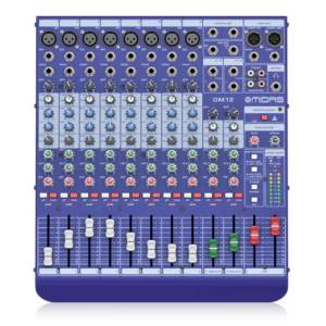 Midas DM12 12 Input Analogue Live and Studio Mixer with Midas Microphone Preamplifiers