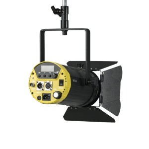 Helia 150 Watt 4 in. Fresnel Bi-Color LED Studio Light w/ DMX and 8 Leaf Barn Doors