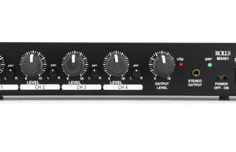 Rolls MX401 4-channel XLR Mic/Line Stereo Mixer