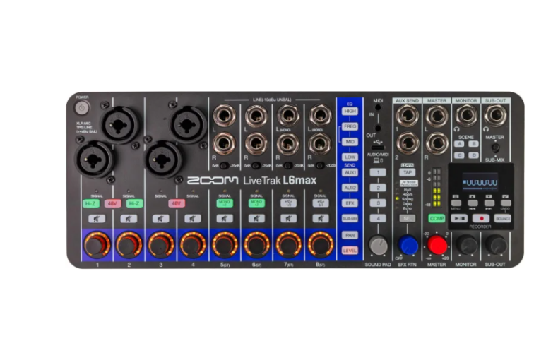 Zoom LiveTrak L6max 12-channel Digital Mixer