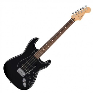 Fender Standard Stratocaster HSS, Black Pickguard, Black