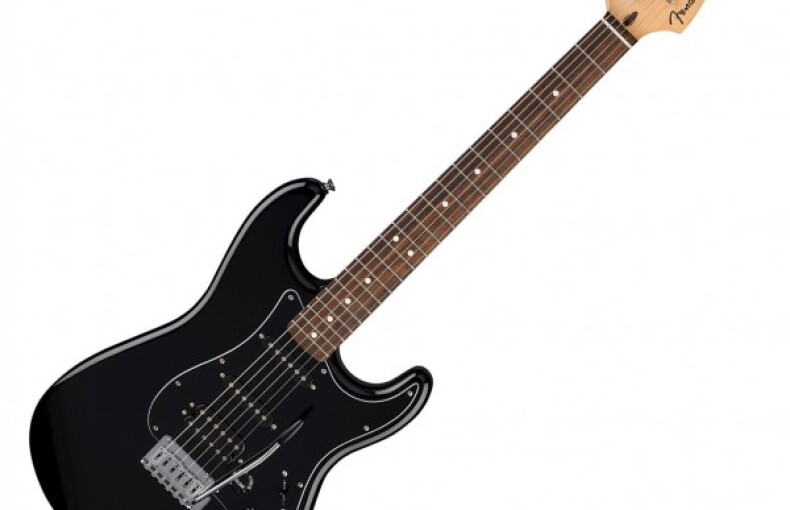 Fender Standard Stratocaster HSS, Black Pickguard, Black