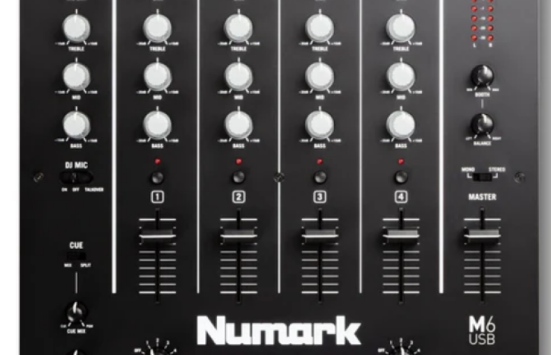 Numark M6 4-Channel USB DJ Mixer - Black