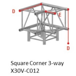 SQUARE CORNER 3-WAY X30V-C012