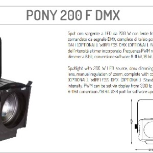 4 PIECES 200W LED FRESNEL SPOT
