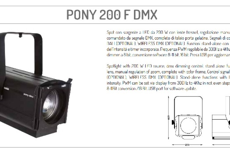 4 PIECES 200W LED FRESNEL SPOT